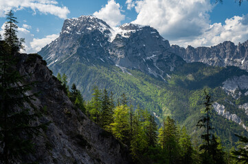 Fototapeta na wymiar The Austrian alps near Admont on a sunny day in summer