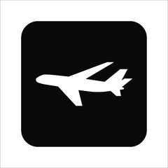 Fototapeta premium Plane icon vector, solid illustration, pictogram isolated on white background. color editable eps 10