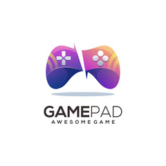 Game pad colorful Logo Illustration Abstract