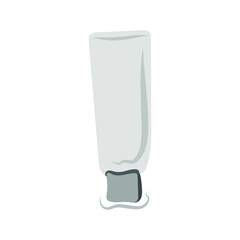 Empty tube of  cream. Cosmetic items for health and beauty. Vector illustration isolated on white background.