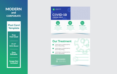 Medical postcard design template