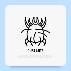 Dust mite thin line icon. Modern vector illustration.
