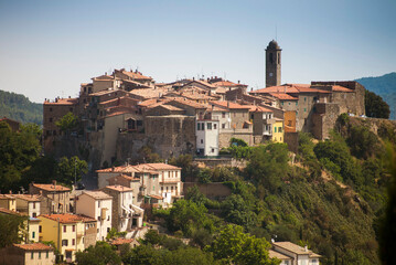 Obraz premium Italia, Toscana, provincia di Grosseto, Monte Amiata, il paese di Montegiovi.