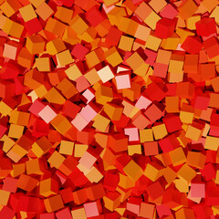 Abstract cubes shape the background. Colorful cubes shape the background. 3d rendering, a lot of Cubes shape background. 