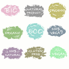 Lables for natural products Set