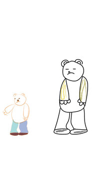 bear papa and bear kid