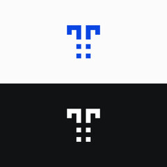letter t logo design concept template