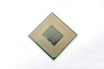 Close up isolated of desktop computer processor or CPU