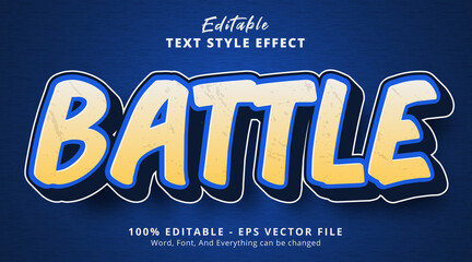 Editable text effect, Battle text on multicolor style effect