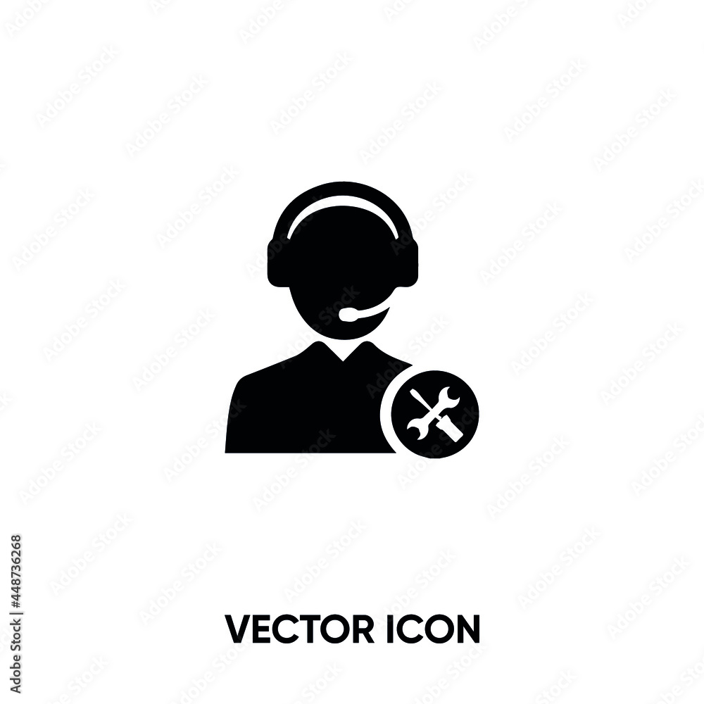 Poster technical support vector icon. modern, simple flat vector illustration for website or mobile app.cus