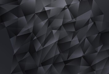 Fototapeta na wymiar Light Gray vector background with triangles.