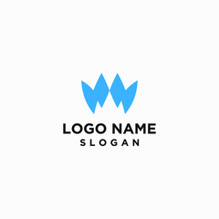 Queens or kings crown vector logo.