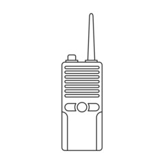 Obraz premium Walkie talkie vector icon.Outline vector icon isolated on white background walkie talkie.