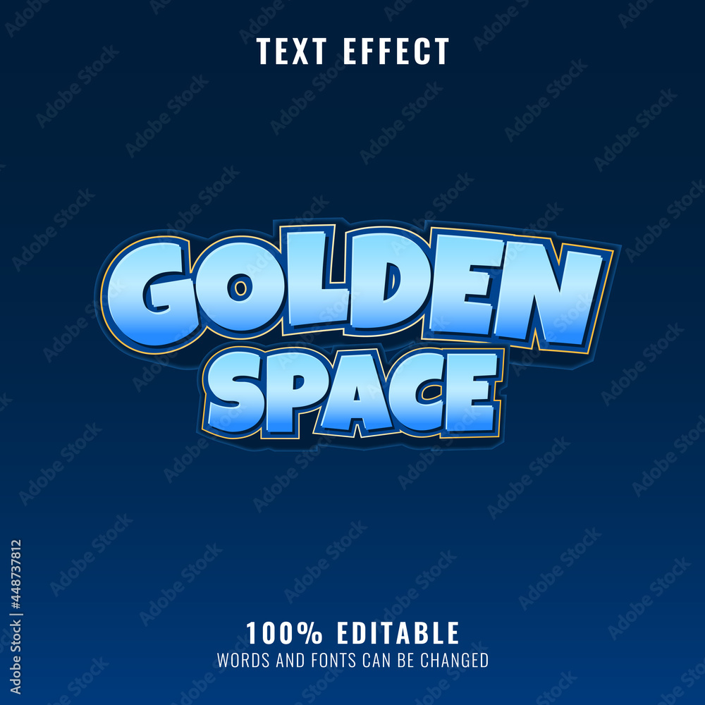 Wall mural funny fantasy golden space text effect