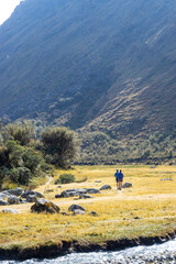 Obraz premium The way to Lake69. Lake 69 is a small lake near of the city of Huaraz, Peru.