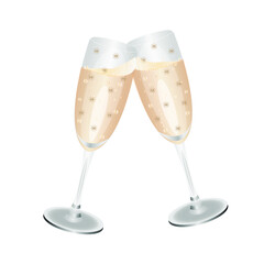 champagne holiday glasses greeting card alcohol