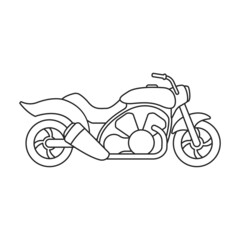 Motorcycle vector icon.Outline vector icon isolated on white background motorcycle.