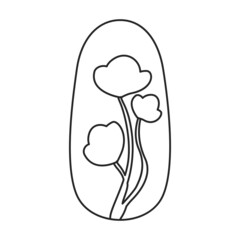 Nail of manicure vector icon.Outline vector icon isolated on white background nail of manicure.