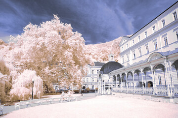 infrared photography - surreal ir photo of landscape with trees under cloudy sky - the art of our...
