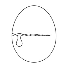 Egg vector icon. Outline vector icon isolated on white background egg.