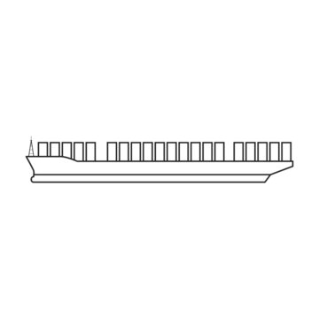 recommend clip art: Barge vector icon.Outline vector icon isolated on white background barge.