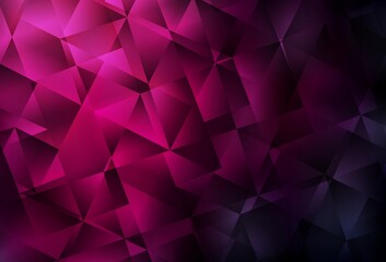 Dark Pink vector polygonal template.