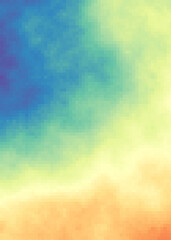Color Pixels Cloud Abstract Computational Generative Art background illustration