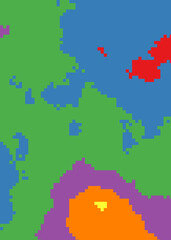 Color Pixels Cloud Abstract Computational Generative Art background illustration