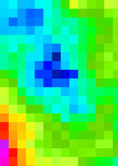Color Pixels Cloud Abstract Computational Generative Art background illustration