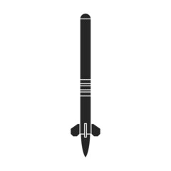 Ballistic missile vector icon.Black vector icon isolated on white background ballistic missile.