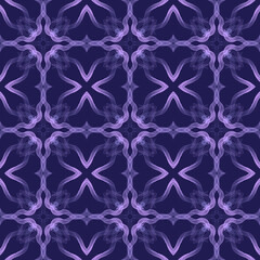 Seamless abstract geometric floral monochrome surface pattern