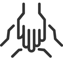 Cooperation line icon