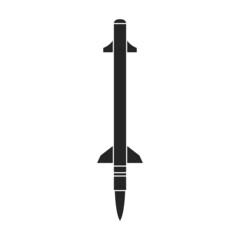 Ballistic missile vector icon.Black vector icon isolated on white background ballistic missile.