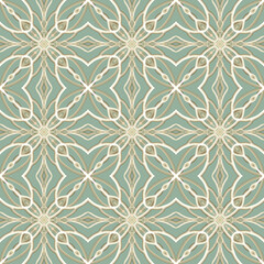 Seamless abstract geometric floral monochrome surface pattern