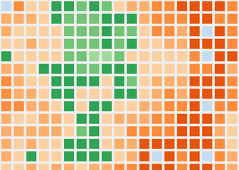 Fototapeta premium Color Pixels Cloud Abstract Computational Generative Art background illustration