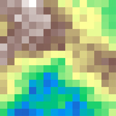 Color Pixels Cloud Abstract Computational Generative Art background illustration