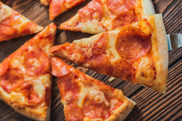 Pizza delicious and fast food