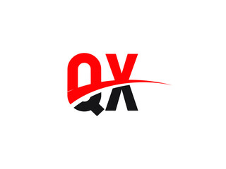 QX Letter Initial Logo Design Template