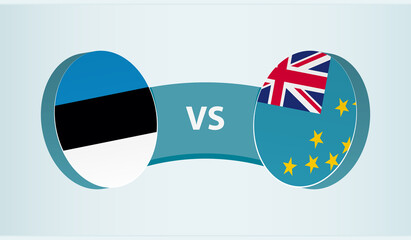Estonia versus Tuvalu, team sports competition concept.