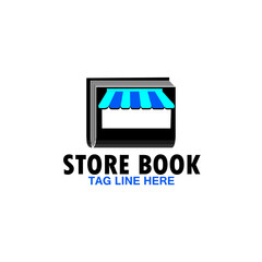  book store know ledge shop reading business logo vector design