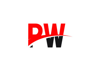 PW Letter Initial Logo Design Template