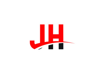 JH Letter Initial Logo Design Template