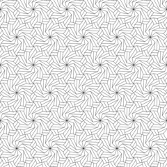 Seamless vector pattern.
Geometric rotated chevrons texture. Abstract geometrical flower tiles.