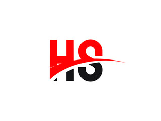 HS Letter Initial Logo Design Template