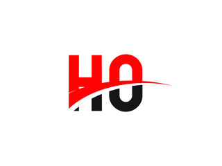 HO Letter Initial Logo Design Template