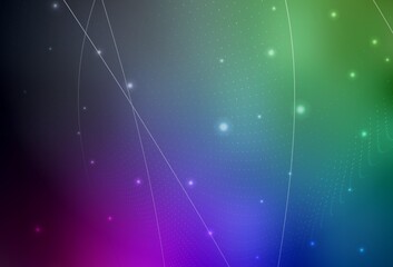 Dark Multicolor vector Blurred decorative design in abstract style with bubbles.