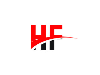 HF Letter Initial Logo Design Template