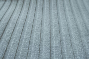 Closeup of simple white ribbed cotton fabric