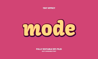 Editable text effect mode title style