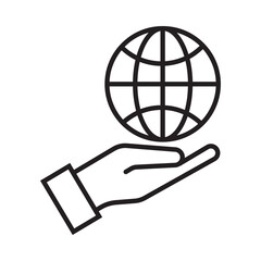 Global network icon vector illustration